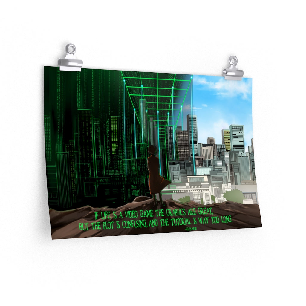 “Life is a Video Game” horizontal posters