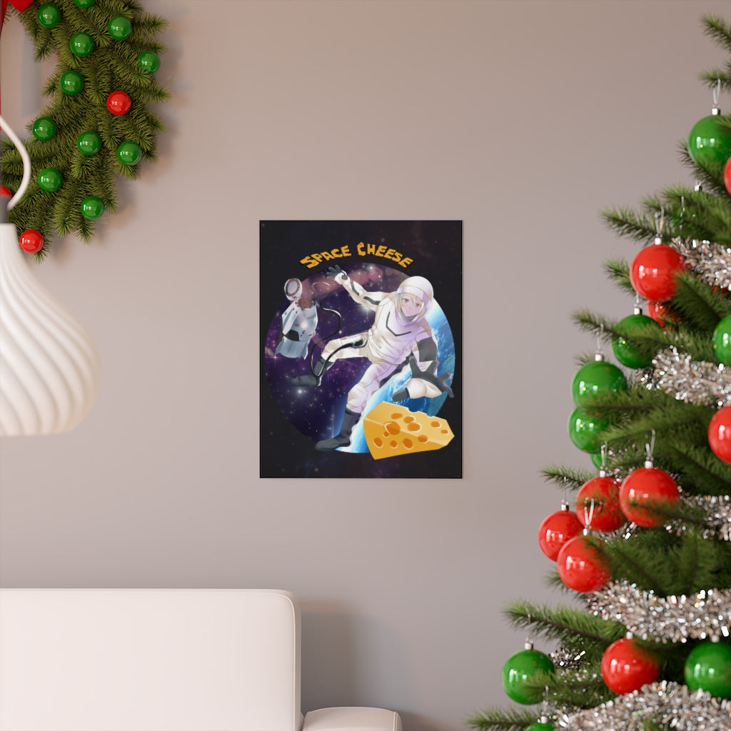 Space Cheese Poster vertical posters