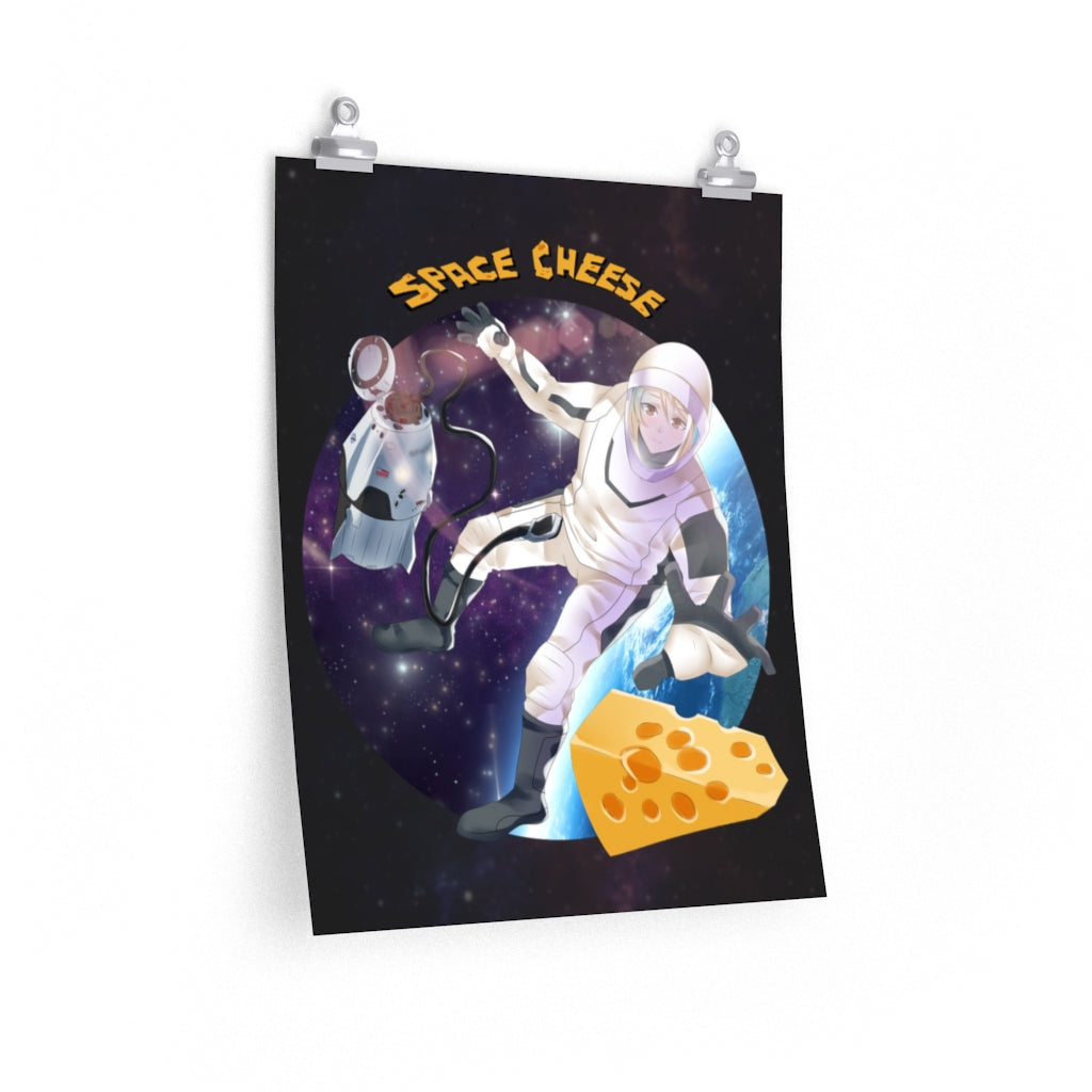 Space Cheese Poster vertical posters