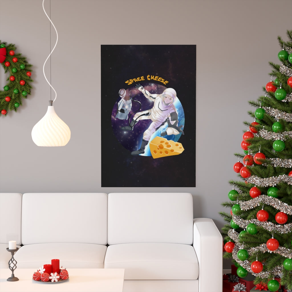 Space Cheese Poster vertical posters