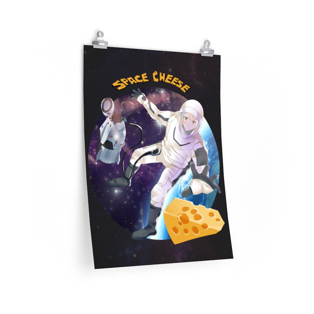 Space Cheese Poster vertical posters