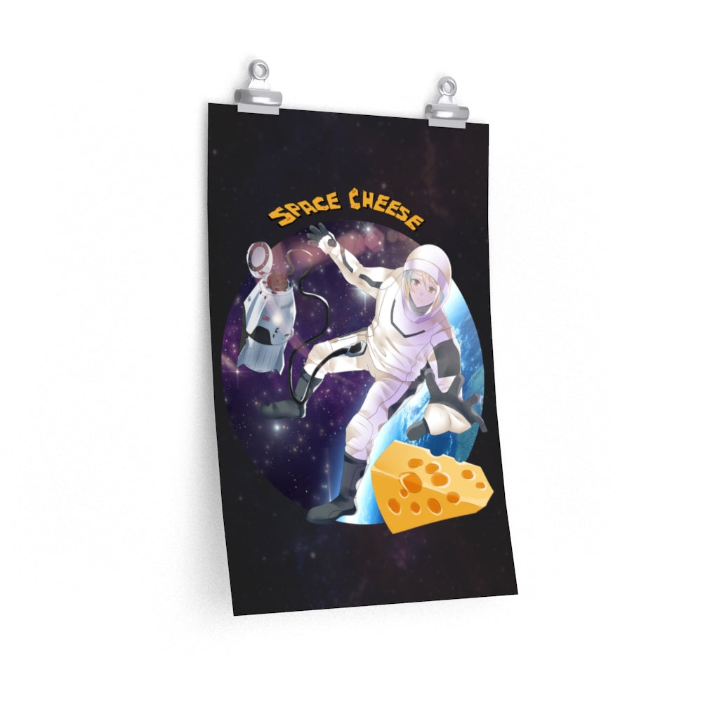 Space Cheese Poster vertical posters