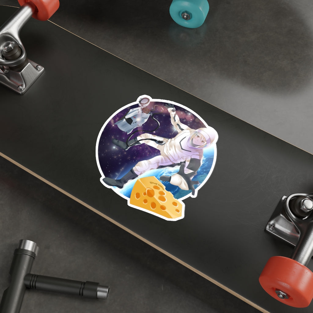 Space Cheese Die-Cut Stickers