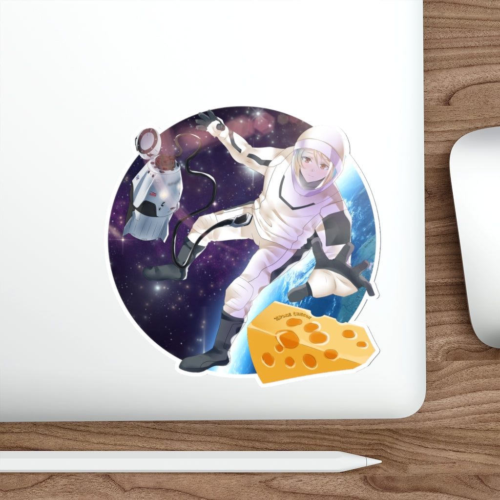 Space Cheese Die-Cut Stickers