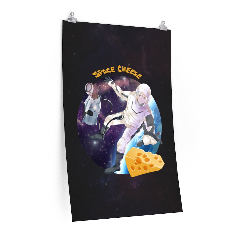 Space Cheese Poster vertical posters