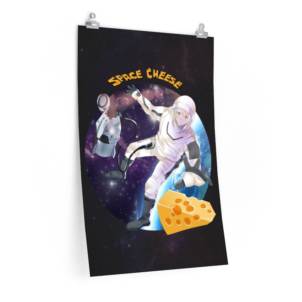 Space Cheese Poster vertical posters